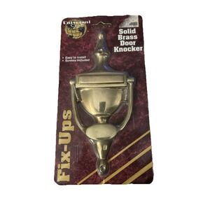Solid Brass Door Knocker 8" Inches Tall Vintage India Universal Craft Never Open